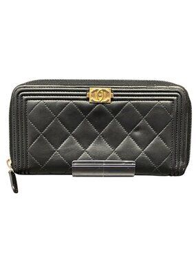 Chanel Wallet Lambskin Wallets Black